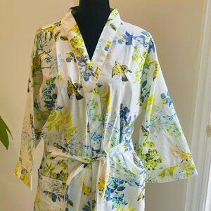 BRAND NEW Hand Block Print Kimono Robe Bridesmaid dressing gown Bath robe